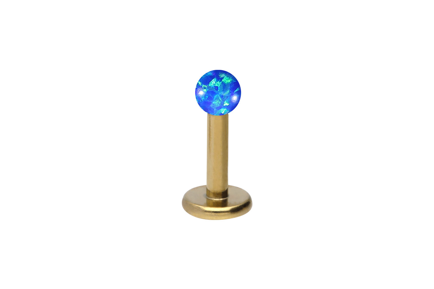 Titan Labret Piercing SYNTHETISCHER OPAL